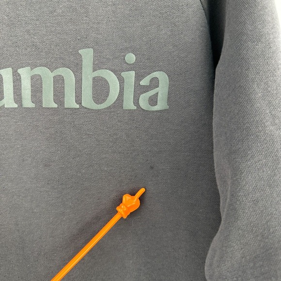 Columbia Sweatshirt Mens Medium Gray Knit Long Sleeve Pullover Crew Neck Stretch - Picture 6 of 9